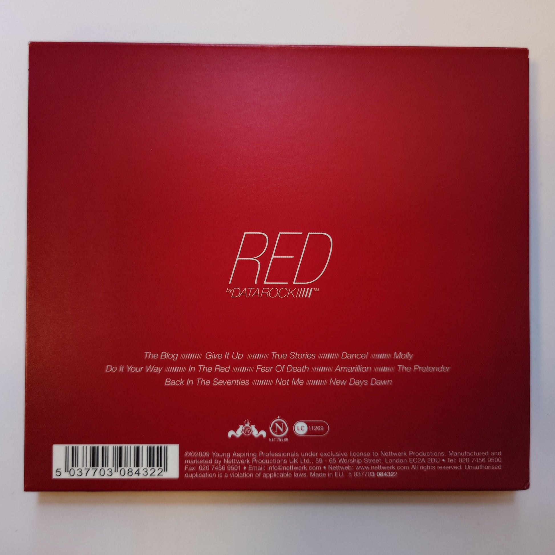 Datarock RED CD Back Cover