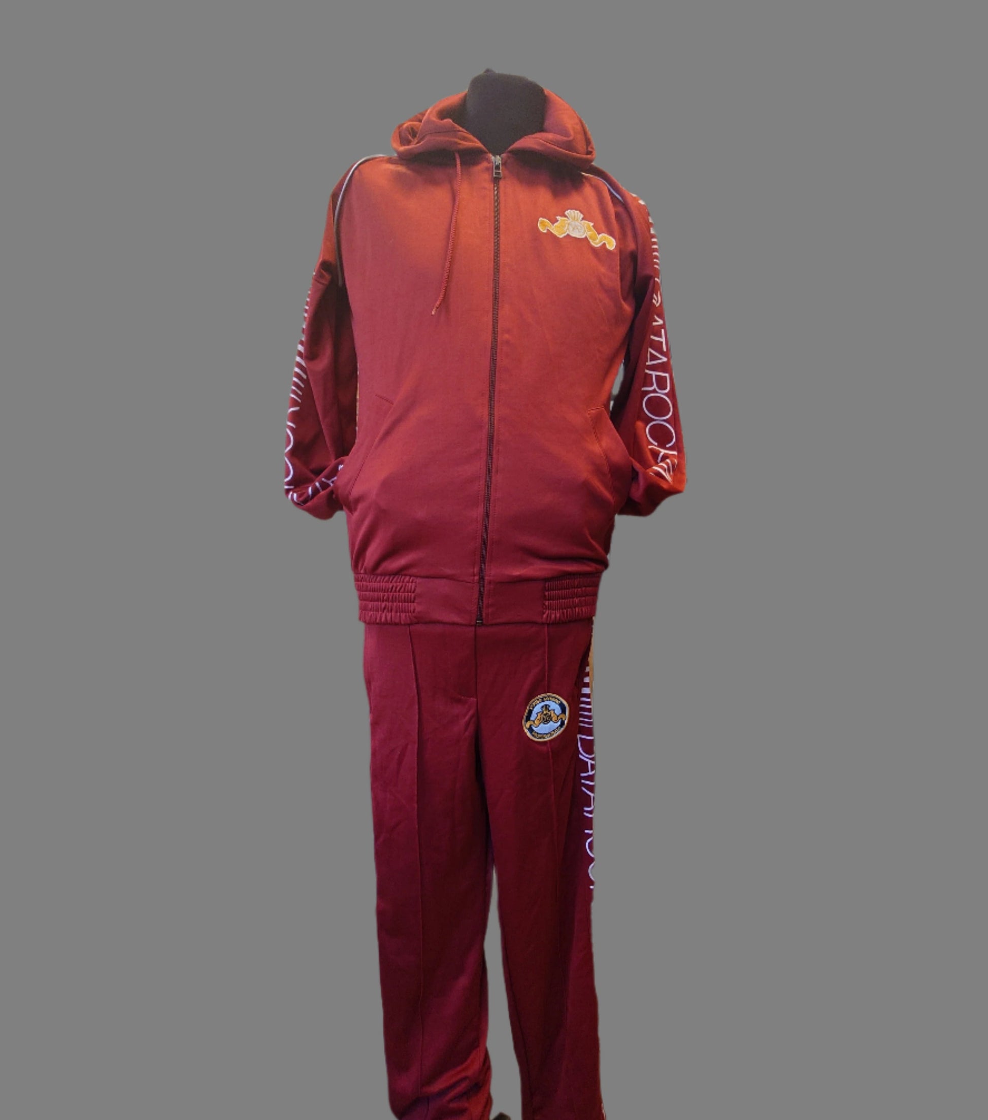 Datarock Red Tracksuit full figure